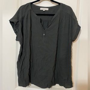 Mixed media button top